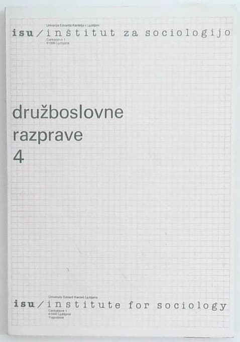 Družboslovne razprave, letnik III., št. 4